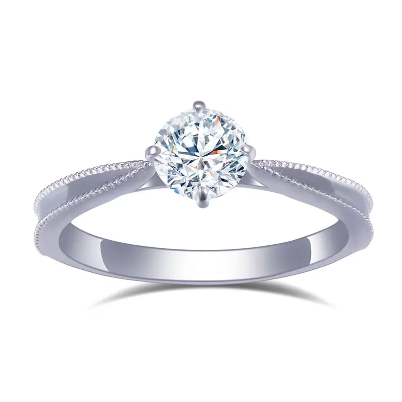 Eco-582 | Lab-Grown Diamond Ring in 18K White Gold  By Ecogemma