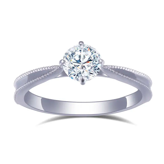 Eco-582 | Lab-Grown Diamond Ring in 18K White Gold  By Ecogemma
