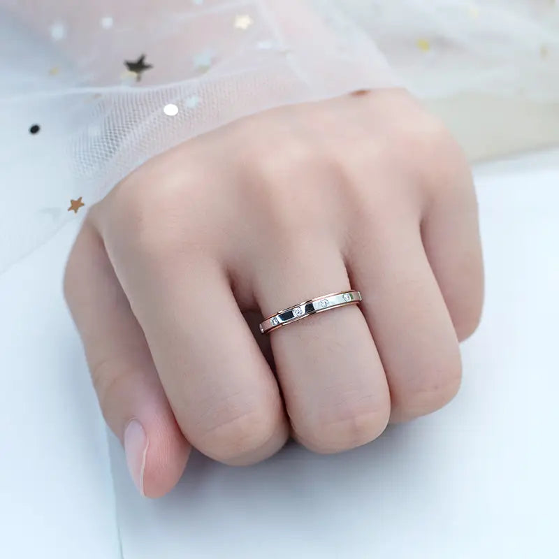 Eco-523 | 18K White & Rose Gold Lab-Grown Diamond Ring