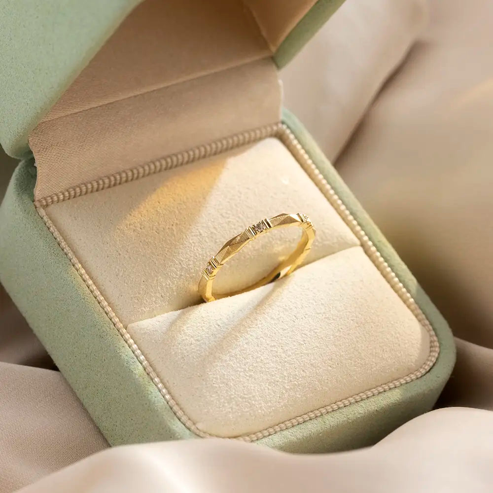 MSR-1667 | 18K Yellow Gold Eternity Ring with 1.2mm Lab-Grown Diamonds
