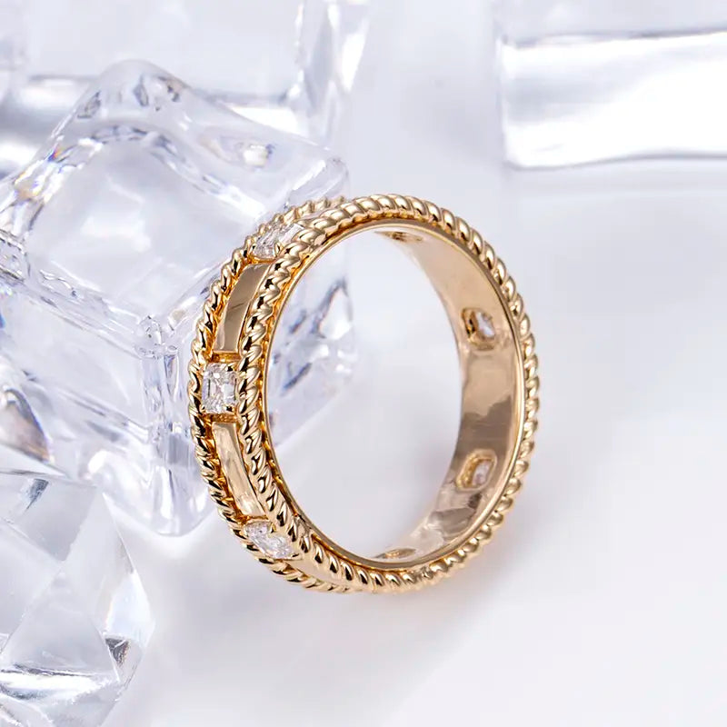 Eco-1380 | 18K Yellow Gold Lab-Grown Diamond Men’s Ring  By Ecogemma