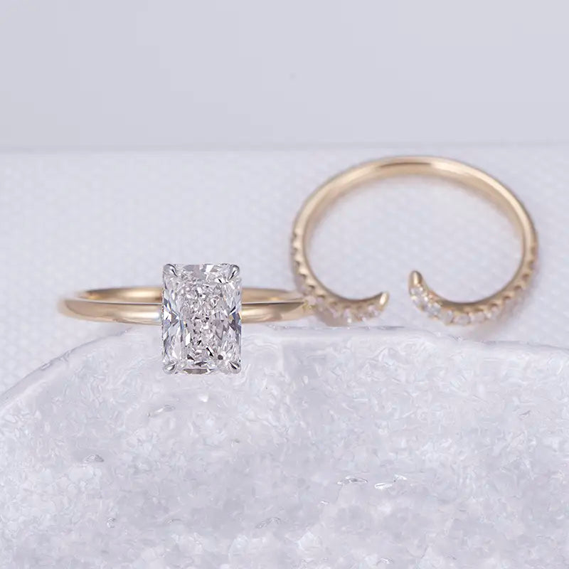 Eco-886 | 1.84ct E VVS2 Lab-Grown Diamond Stackable Ring in 18K Gold