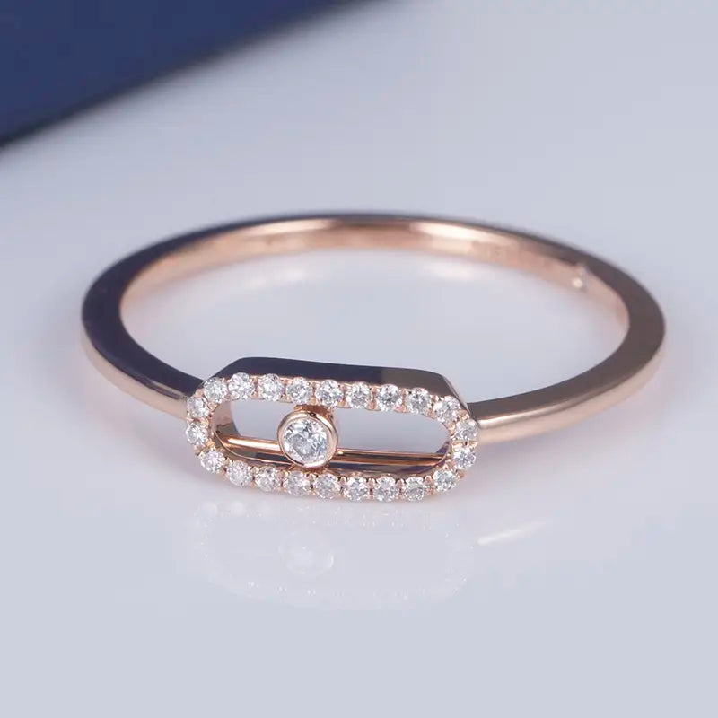 Eco-618 | 18K Rose Gold Lab Diamond Ring  By Ecogemma