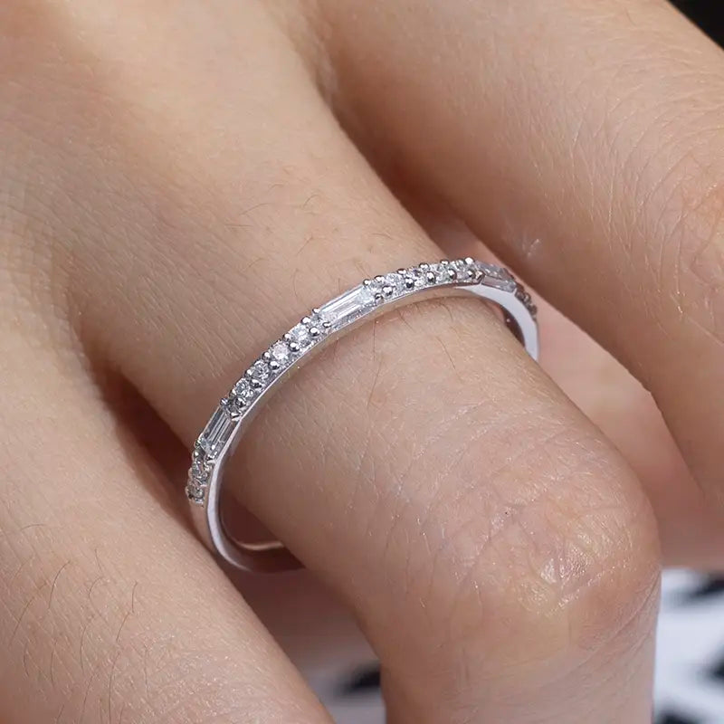 Eco-1398 | Lab-Grown Diamond Eternity Ring in 18K White Gold  By Ecogemma