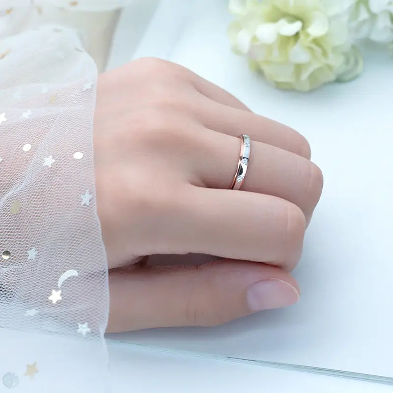 Eco-523 | 18K White & Rose Gold Lab-Grown Diamond Ring