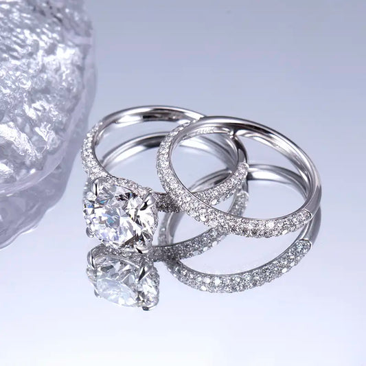 Eco-825 2.58CT F VS1 Lab-Grown Diamond Ring in 10K/18K White Gold