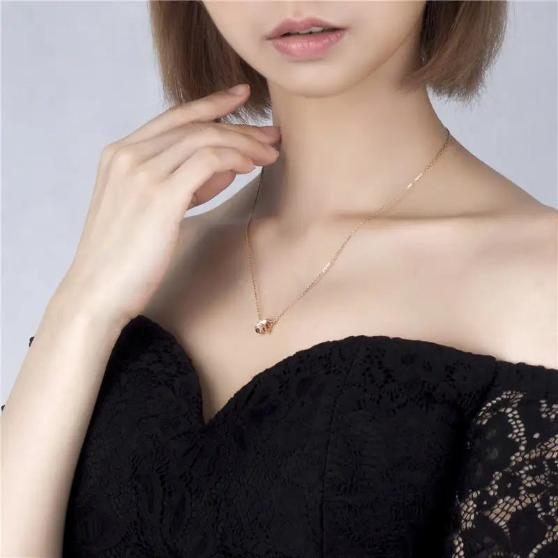 Eco-169 | 18K Rose Gold Lab-Grown Diamond Necklace – IGI Certified | Ecogemma