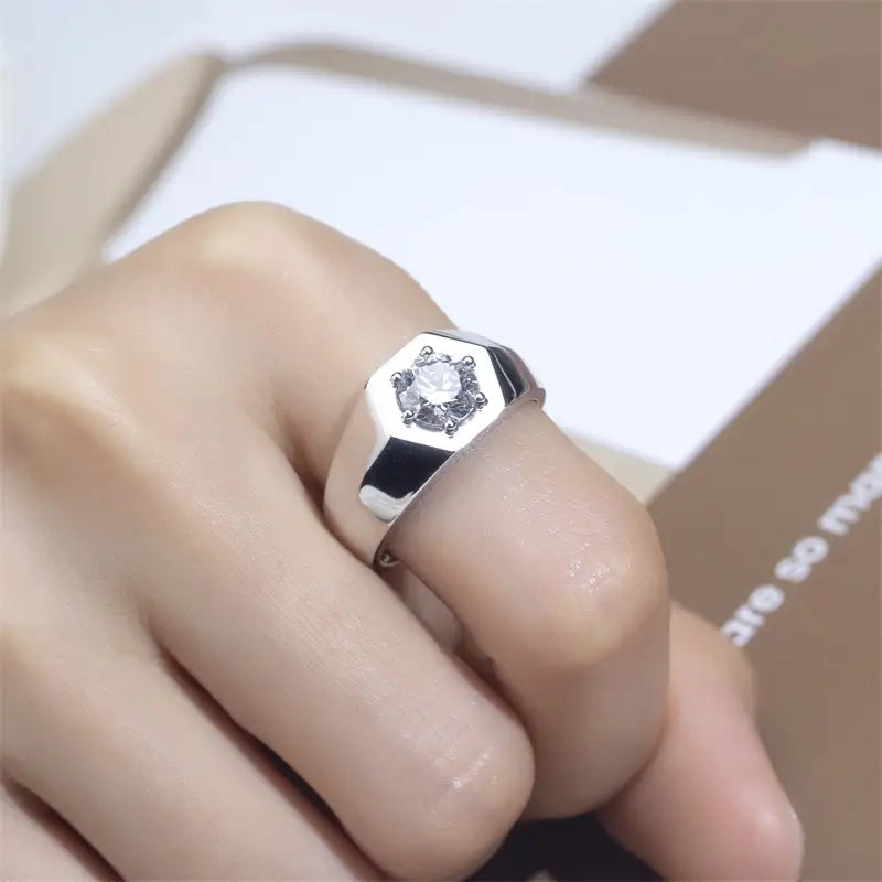 Eco-1441 1CT D VVS2 Lab-Grown Diamond Ring in 14K Gold with IGI Certificate