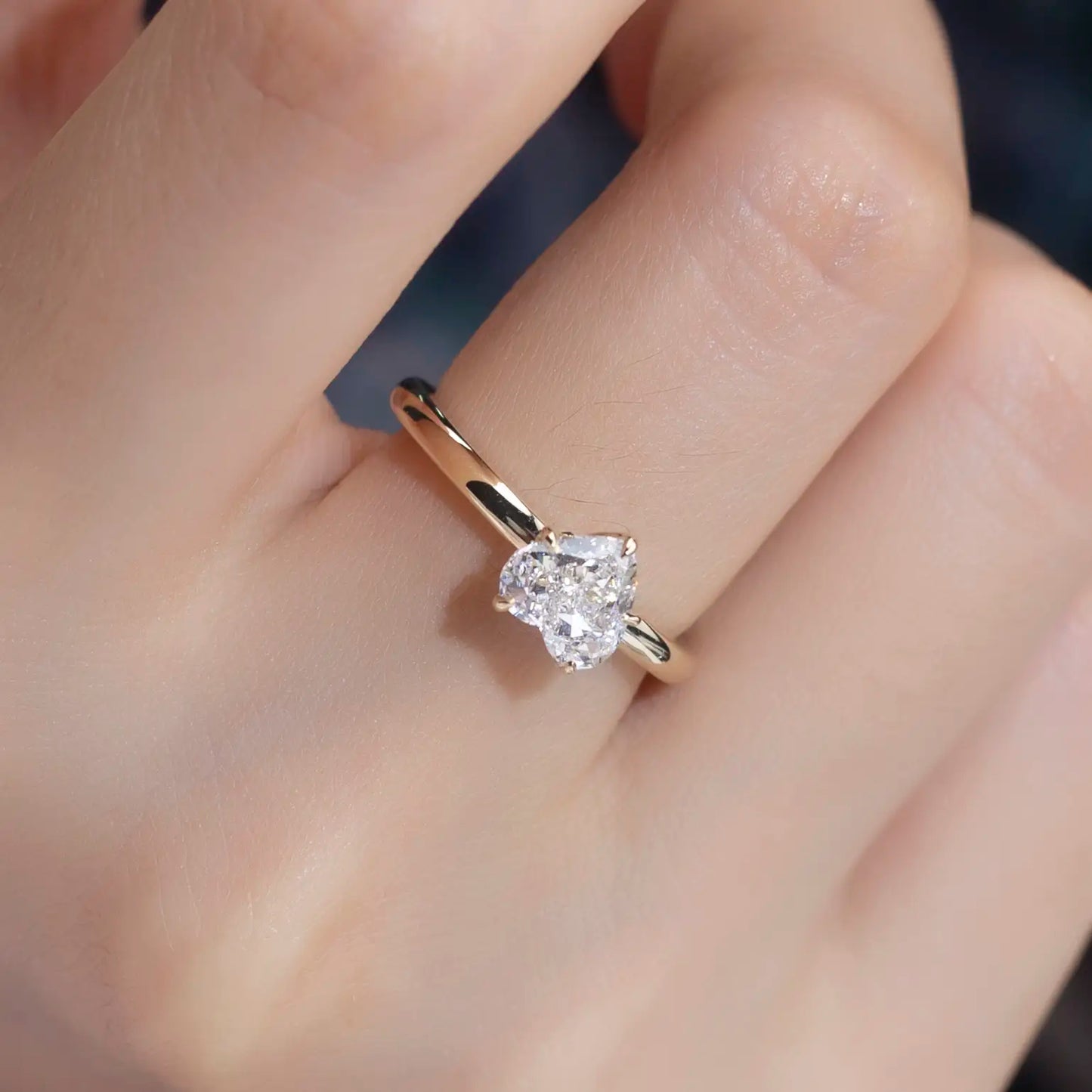 Eco-1357 1.03CT D VS1 Lab-Grown Diamond Solitaire Ring in 14K Gold – Custom by Ecogemma
