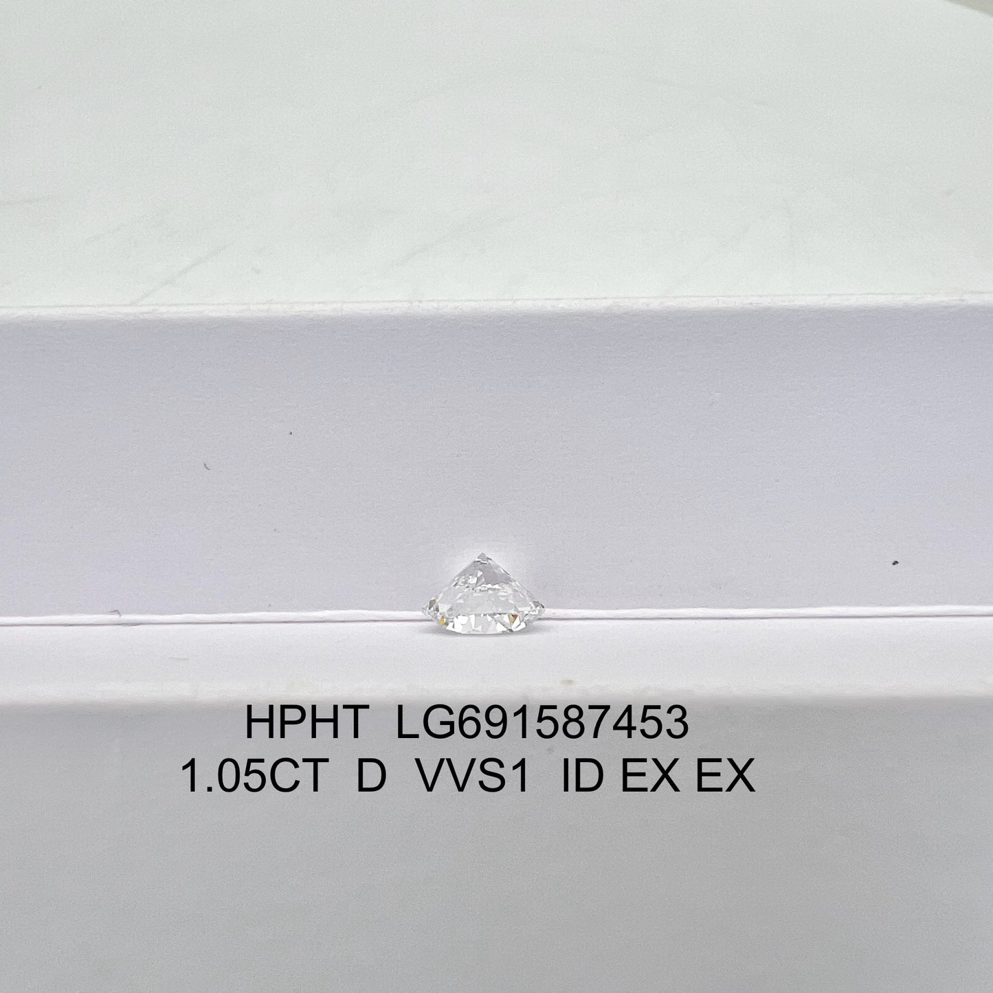 Round Brilliant D VVS1 ID EX EX 1.05ct Lab Grown Diamond with IGI Certificate LG691587453