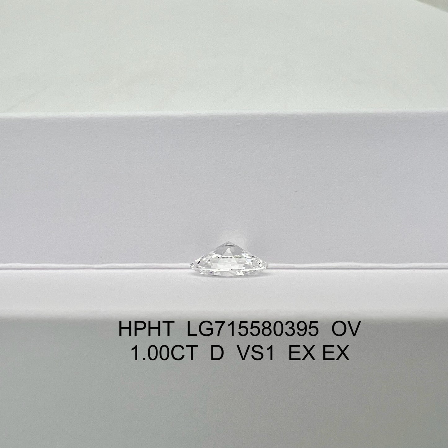 Oval Brilliant D VS1 EX 1ct HPHT Lab Grown Diamond with IGI Certificate LG715580395