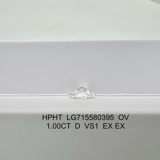 Oval Brilliant D VS1 EX 1ct HPHT Lab Grown Diamond with IGI Certificate LG715580395