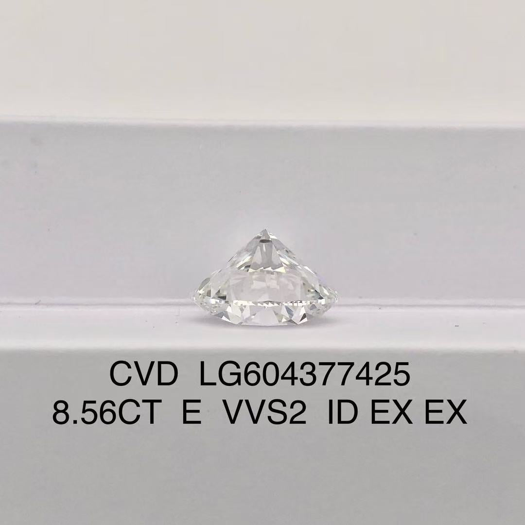 Round Cut 8.56ct E VVS2 CVD Lab Grown Diamond IGI Certificate LG604377425