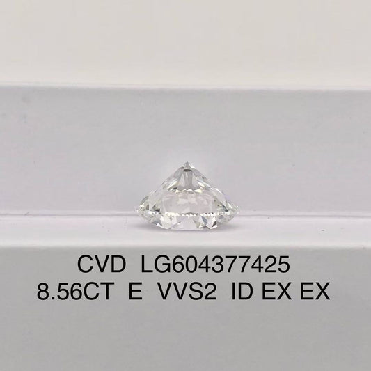 Round Cut 8.56ct E VVS2 CVD Lab Grown Diamond IGI Certificate LG604377425