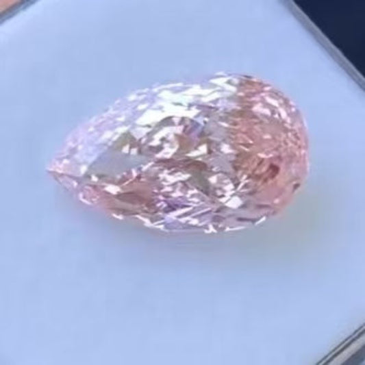 Pear Cut 13.09ct Fancy Intense Pink VS1 CVD Lab Grown Diamond IGI Certificate LG 679516687