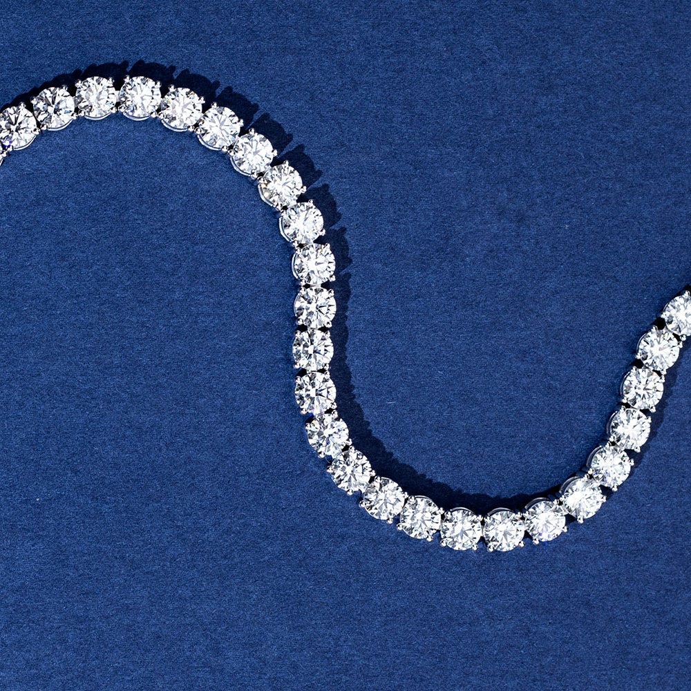 Econ-889 — The Eternal Line Lab Diamond Tennis Necklace
