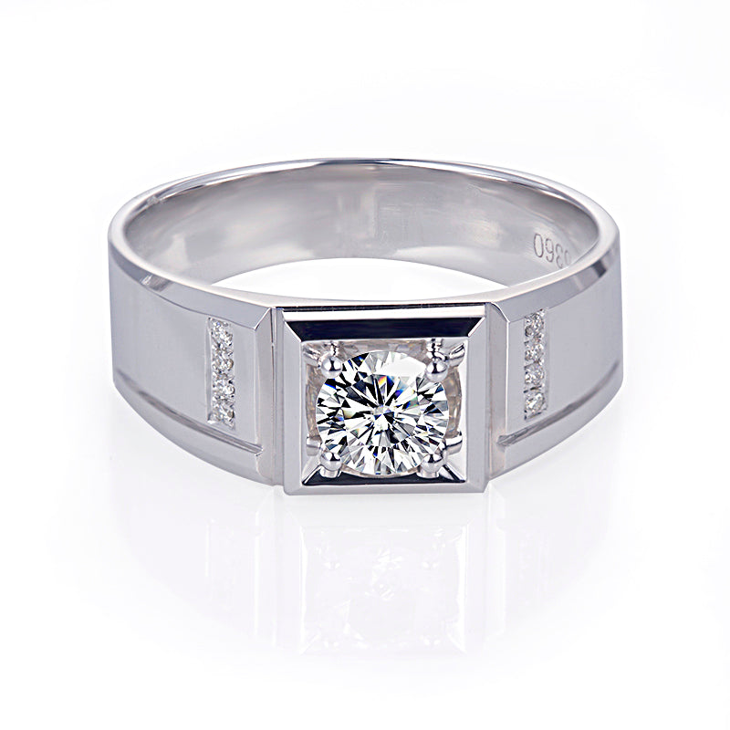 Harley-172: Equinox Crown – ラボグロウンダイヤモンド チャンネルリング（18Kホワイトゴールド）