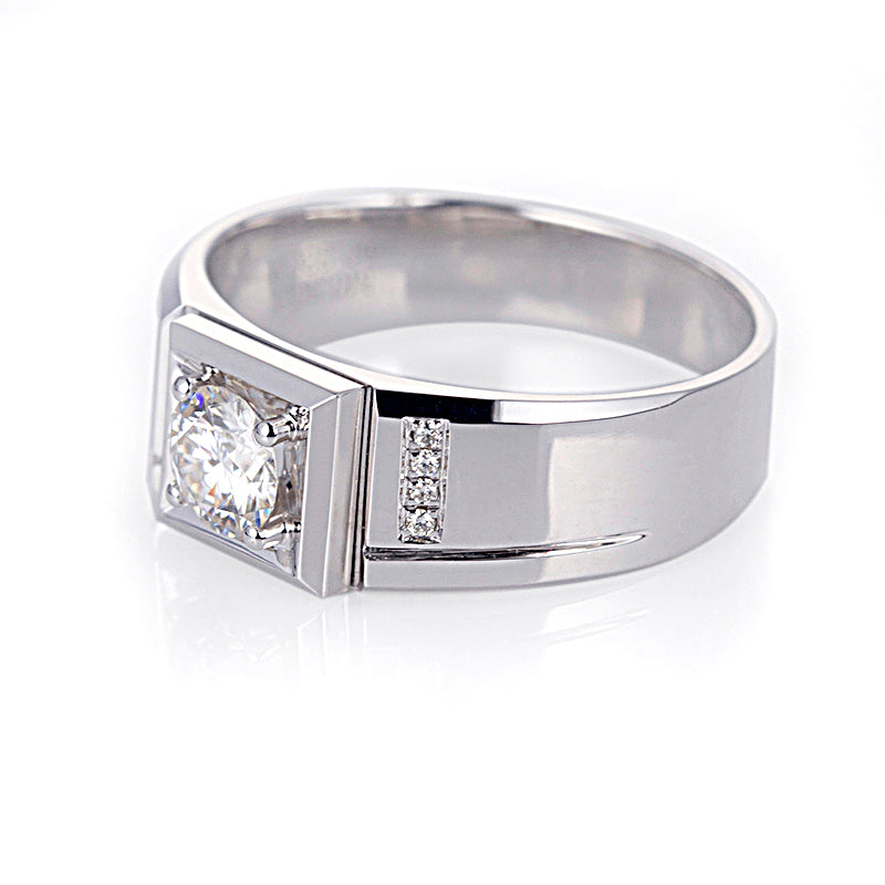 Harley-172: Equinox Crown – ラボグロウンダイヤモンド チャンネルリング（18Kホワイトゴールド）