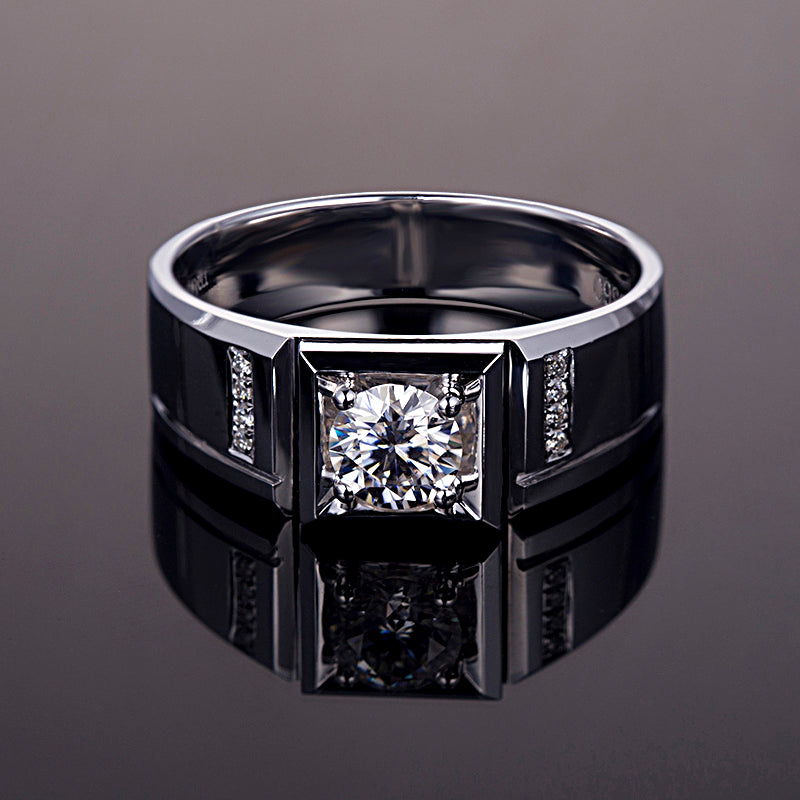 Harley-172: Equinox Crown – ラボグロウンダイヤモンド チャンネルリング（18Kホワイトゴールド）