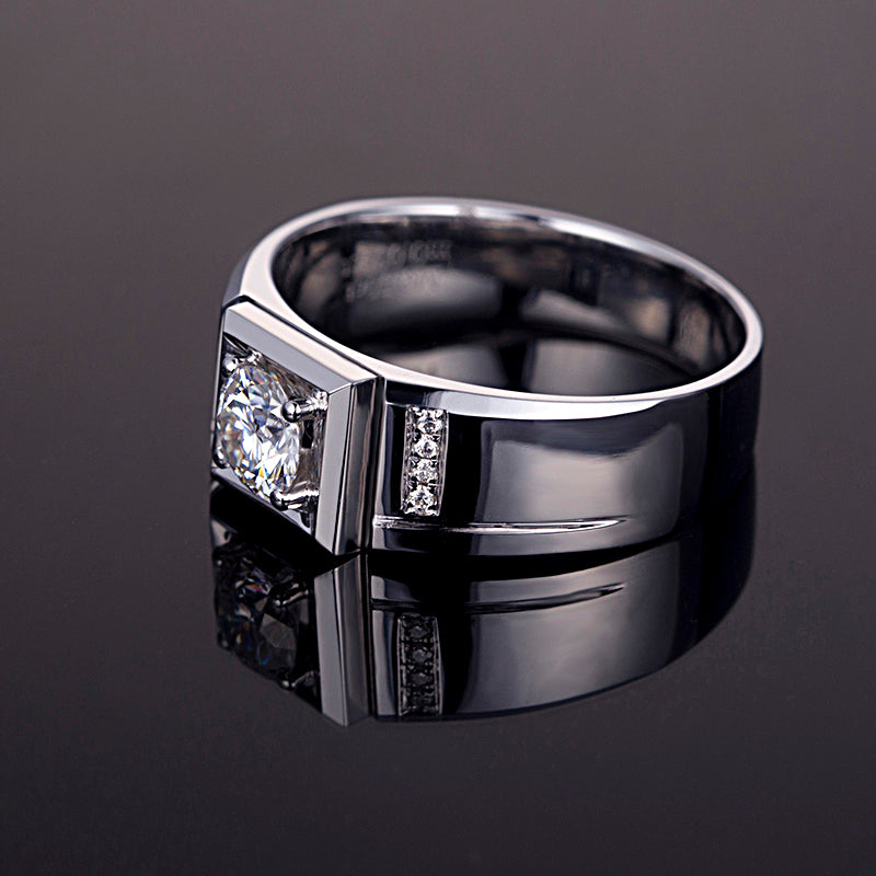 Harley-172: Equinox Crown – ラボグロウンダイヤモンド チャンネルリング（18Kホワイトゴールド）