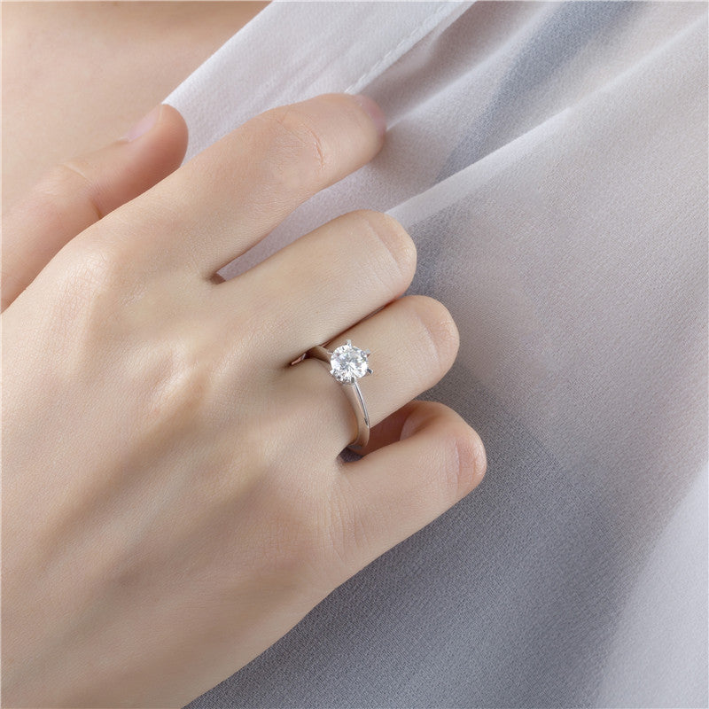 Eco-058: 1ct D VVS1 Classic Solitaire Lab-Grown Diamond Ring | 18K Gold | IGI Certified | Ecogemma