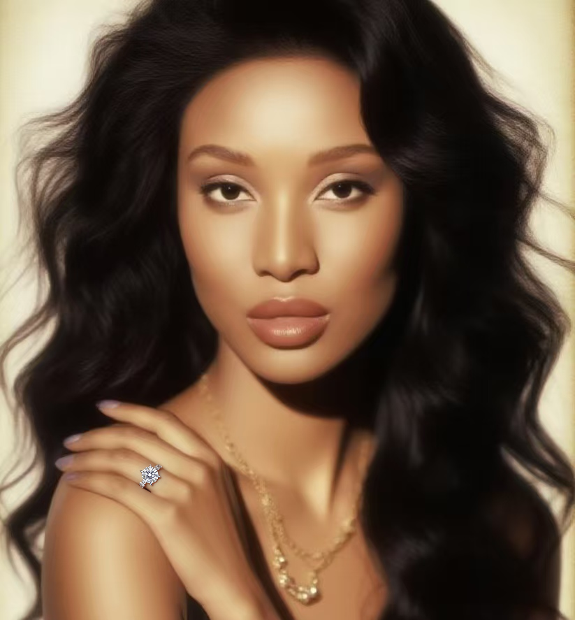 Eco-680: 永遠の輝き – ラボグロウンダイヤモンドパヴェソリティアリング（18Kホワイトゴールド）