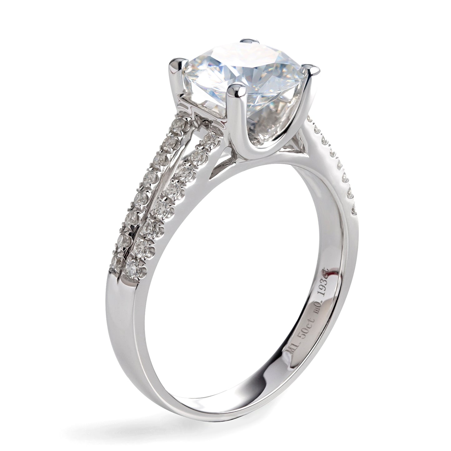 Eco-003 | 1ct D VS1 Lab-Grown Diamond Ring in 18K White Gold  By Ecogemma