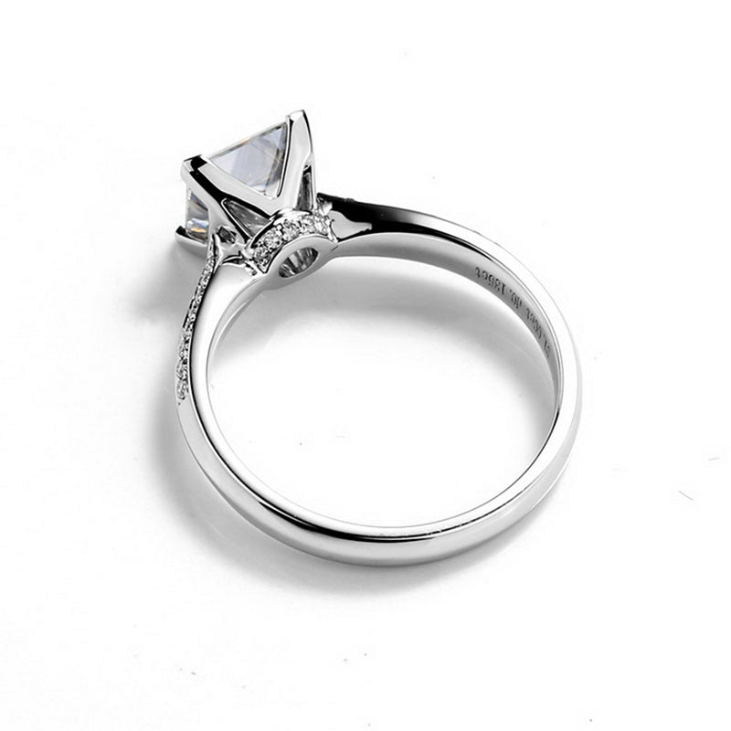 Eco—005  1.3ct D VS1 Princess Cut Lab-Grown Diamond Ring in 18K White Gold By Ecogemma · IGI Certified