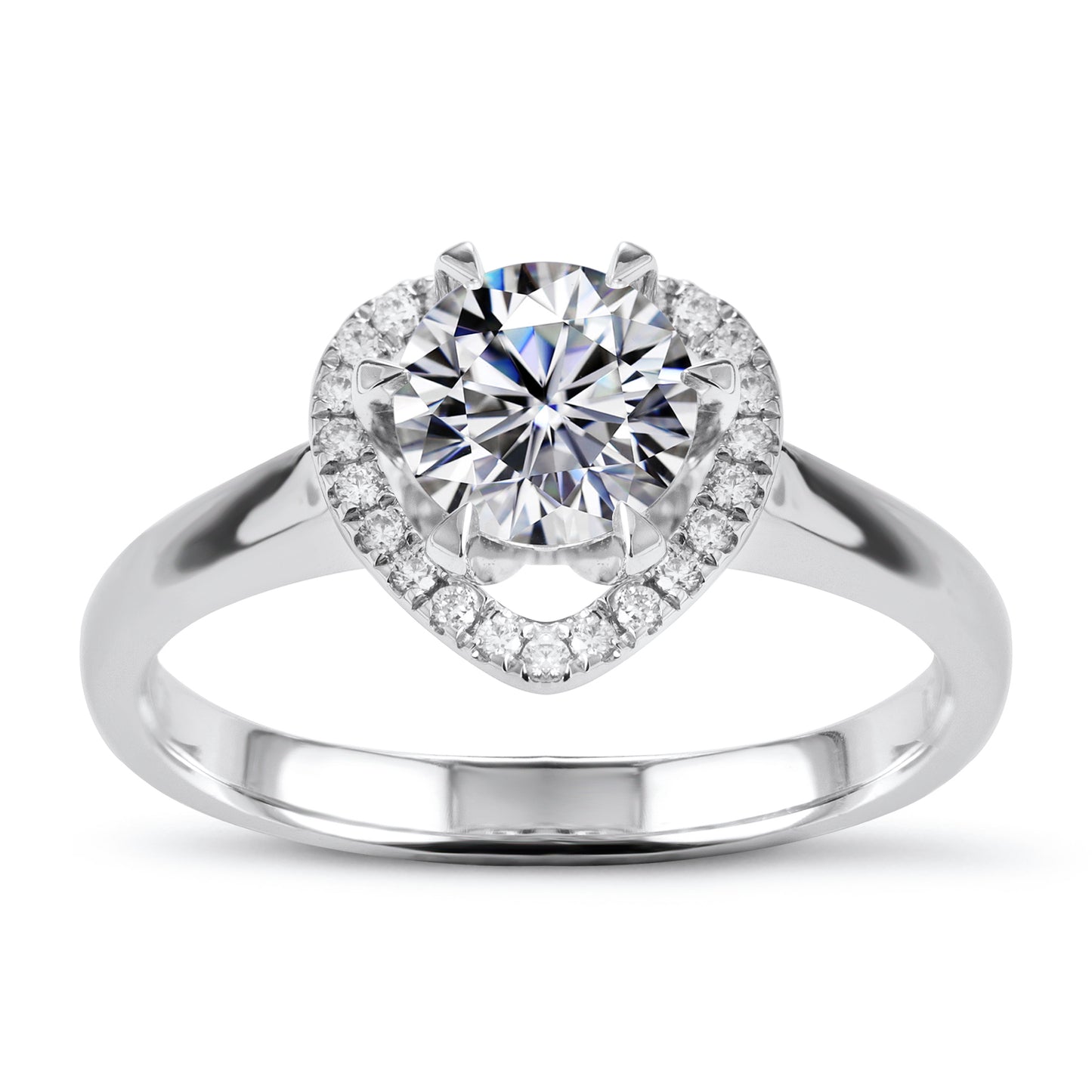 Eco—020: 1.0ct D VS1 Round Cut Lab-Grown Diamond Ring in 18K White Gold By Ecogemma · IGI Certified