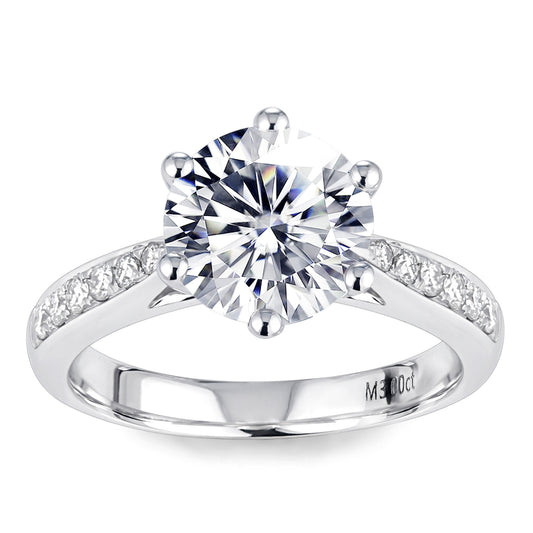 Eco—022: 1.0ct D VS1 Round Cut Lab-Grown Diamond Ring in 18K White Gold By Ecogemma · IGI Certified