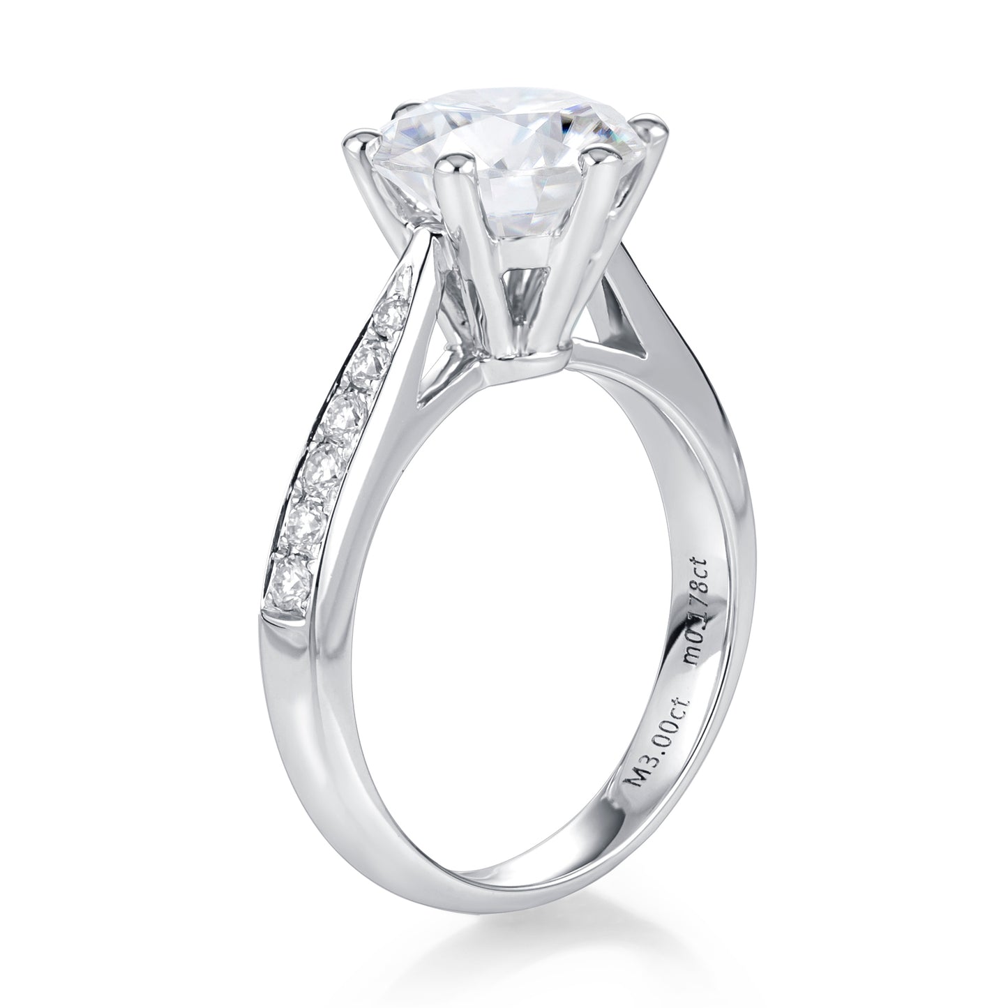 Eco—022: 1.0ct D VS1 Round Cut Lab-Grown Diamond Ring in 18K White Gold By Ecogemma · IGI Certified
