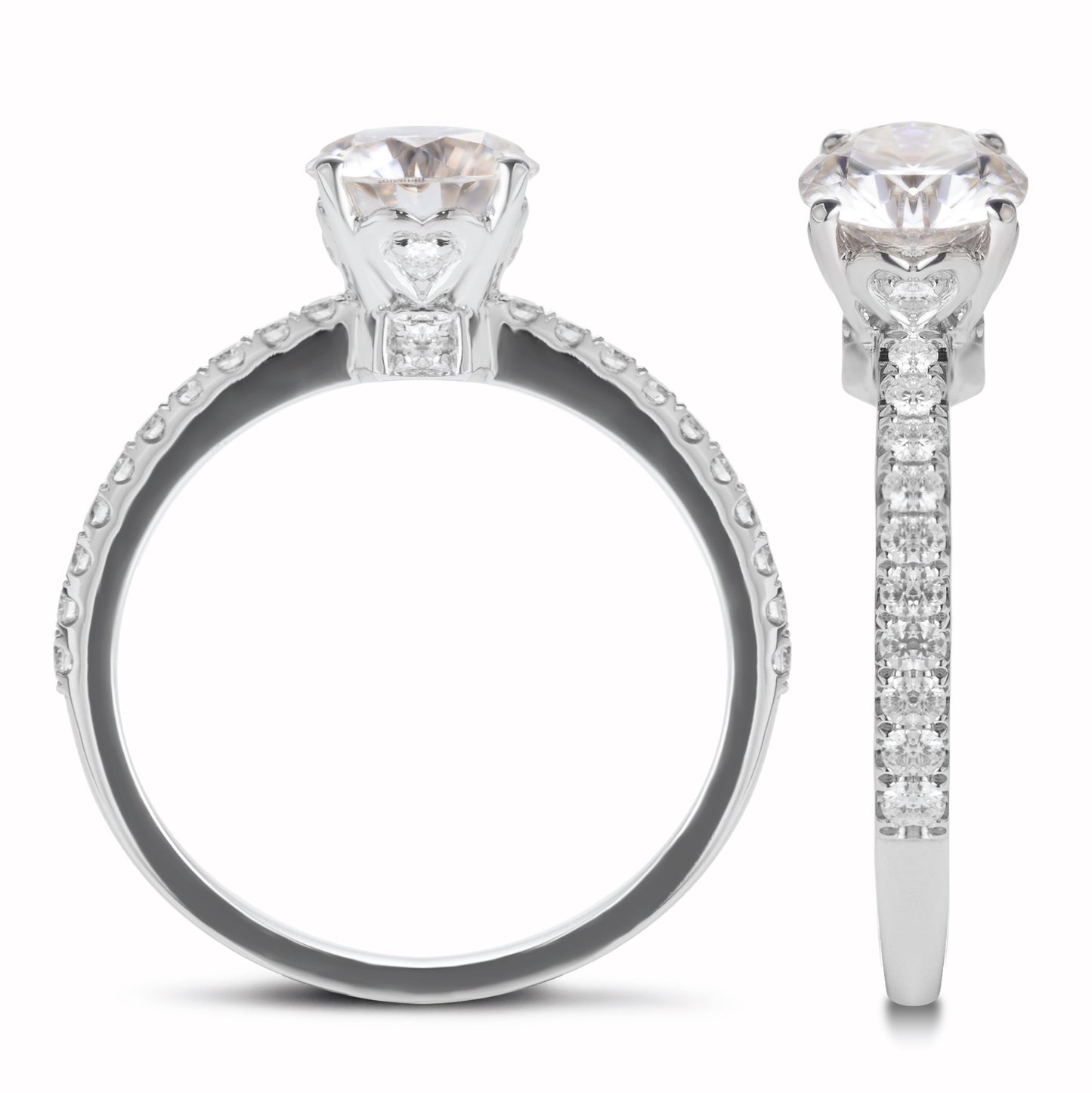 Eco—024: 1.0ct D VS1 Round Cut Lab-Grown Diamond Ring in 18K White Gold By Ecogemma · IGI Certified