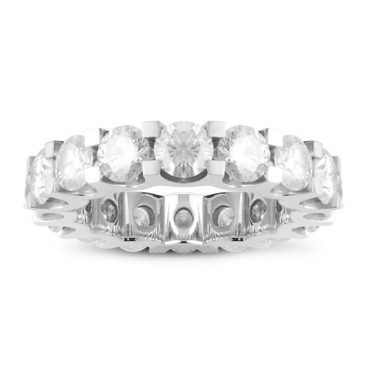 Eco-049: Eternity Band Lab-Grown Diamond Ring | 18K White Gold | IGI Certified | Ecogemma