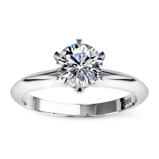 Eco-058: 1ct D VVS1 Classic Solitaire Lab-Grown Diamond Ring | 18K Gold | IGI Certified | Ecogemma