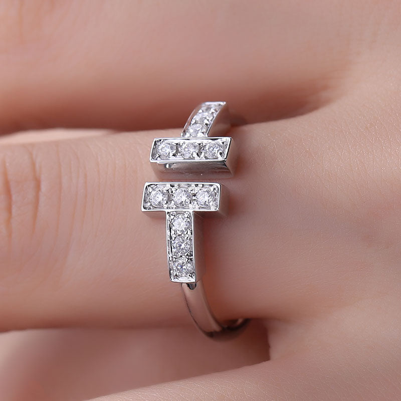 Eco-060: Open-Ended Lab-Grown Diamond Bar Ring | 18K Gold | IGI Certified | Ecogemma