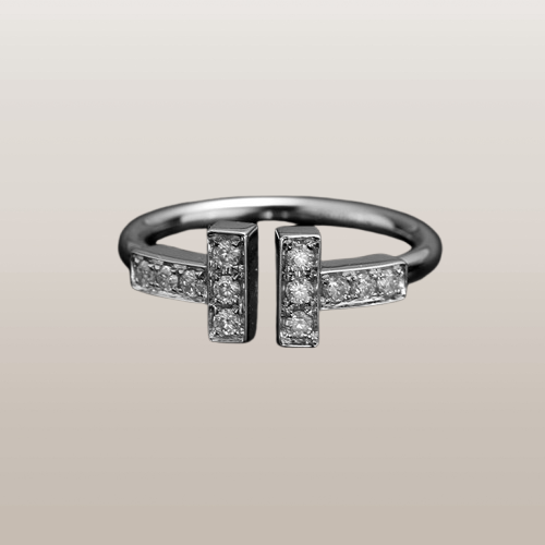 Eco-060: Open-Ended Lab-Grown Diamond Bar Ring | 18K Gold | IGI Certified | Ecogemma