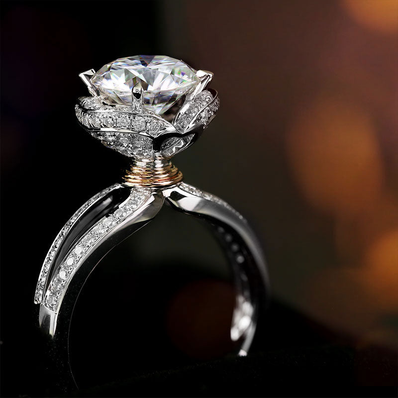 Eco-060 | Crosswinds 1.5ct D VS1 Lab-Grown Diamond | 18K White Gold &amp; Rose Gold | IGI Certified