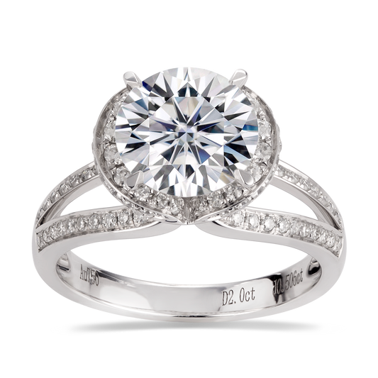 Eco-060 | Crosswinds 1.5ct D VS1 Lab-Grown Diamond | 18K White Gold &amp; Rose Gold | IGI Certified