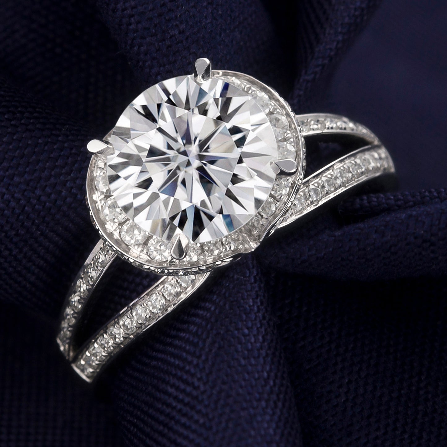 Eco-060 | Crosswinds 1.5ct D VS1 Lab-Grown Diamond | 18K White Gold &amp; Rose Gold | IGI Certified