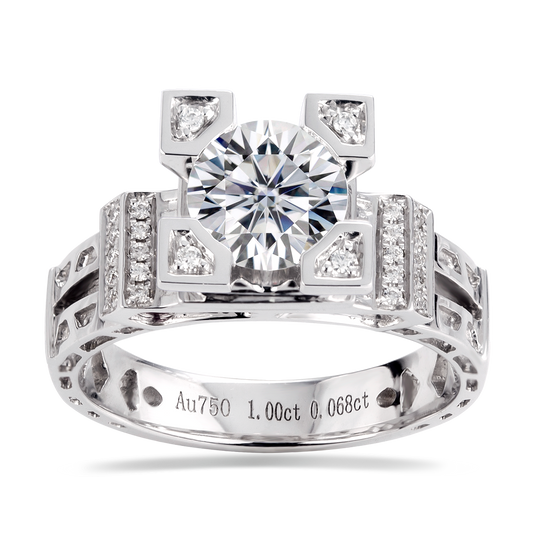 Eco-070 | 1.0ct D VVS1 Lab-Grown Diamond | 18K White Gold | IGI Certified