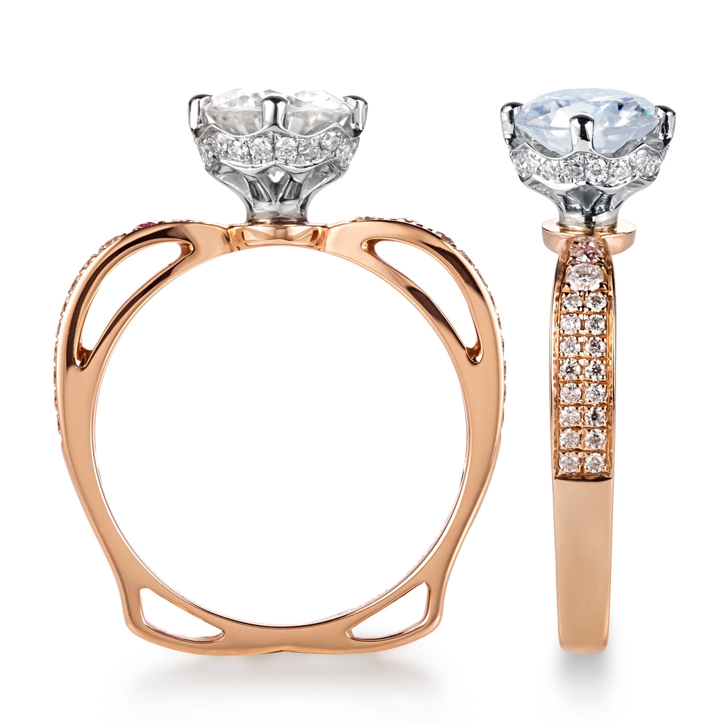 Eco-122 | 1.0ct D VVS1  Round-Cut Lab-Grown Diamond | 18K Rose Gold | IGI Certified
