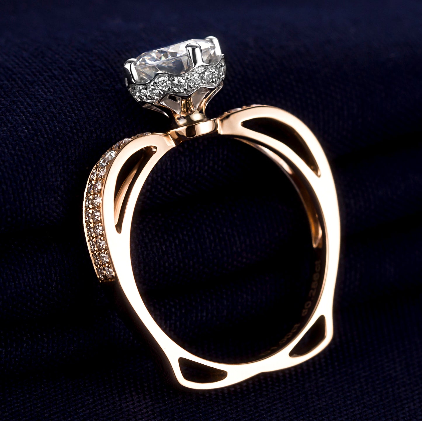 Eco-122 | 1.0ct D VVS1  Round-Cut Lab-Grown Diamond | 18K Rose Gold | IGI Certified