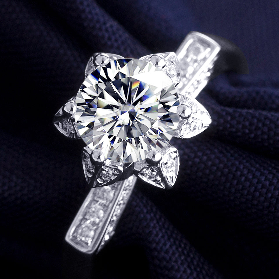 Eco-127 | 1.0ct D VVS1 Round-Cut Lab-Grown Diamond | 18K White Gold | IGI Certified