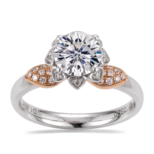 Eco-128  Customization | 18K White Gold | Round-Cut Lab-Grown Diamond 1.00ct D VVS1| IGI Certified