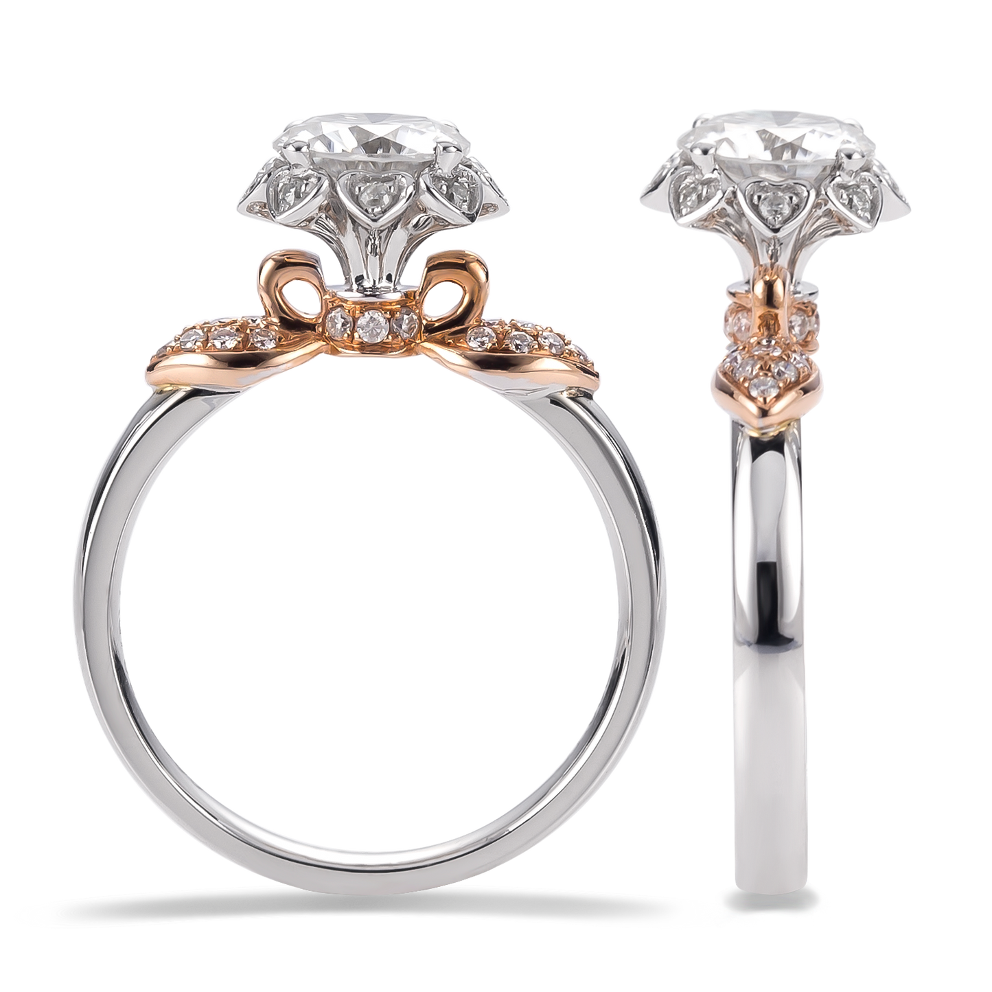 Eco-128  Customization | 18K White Gold | Round-Cut Lab-Grown Diamond 1.00ct D VVS1| IGI Certified
