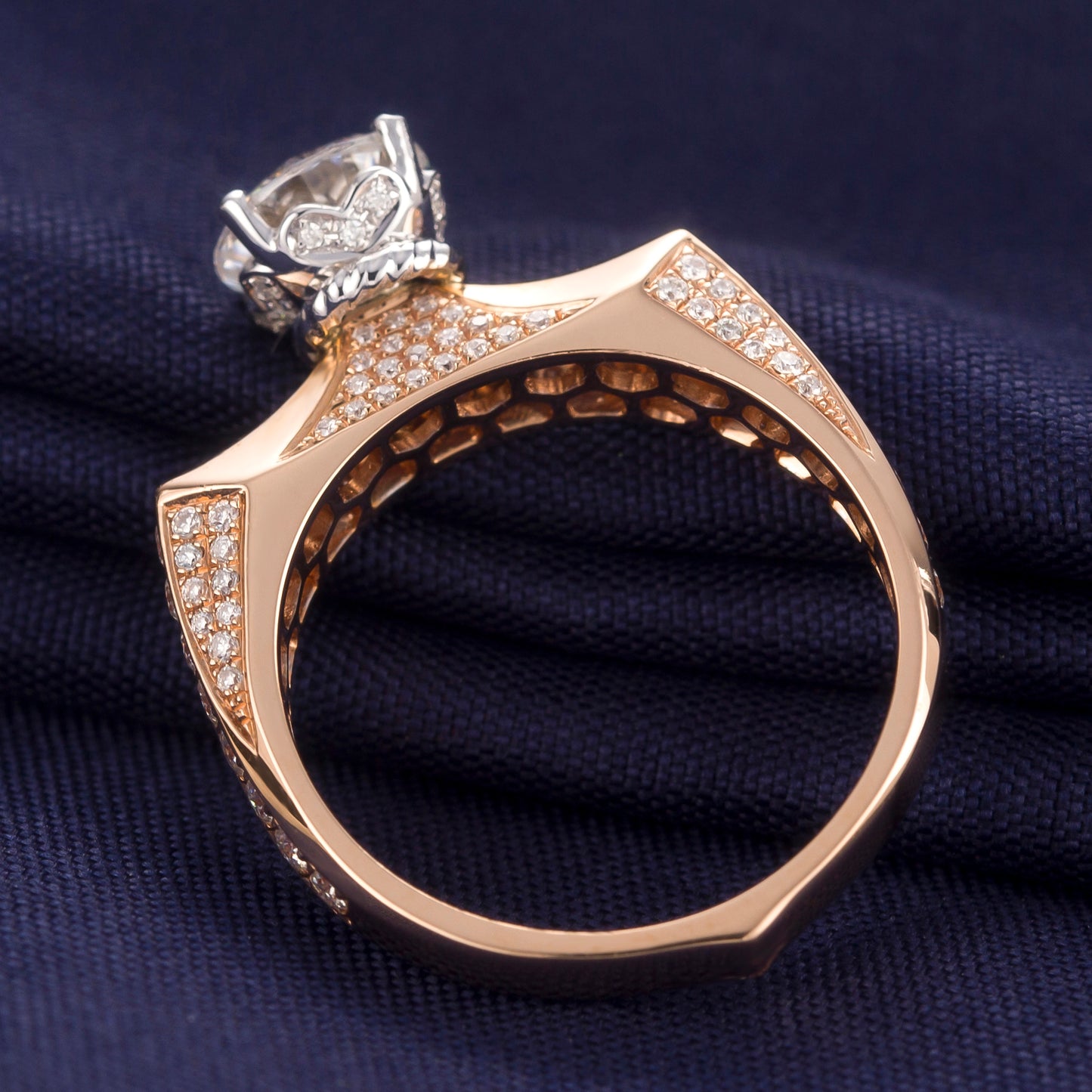 Eco-129  Customization | 18K Rose Gold |Round-Cut Lab-Grown Diamond 1.00ct D VVS1 | IGI Certified