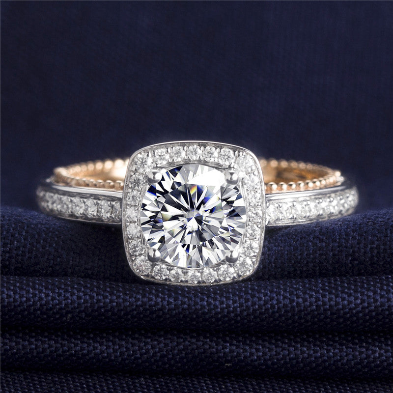 Eco-140 Customization | 18K White & Rose Gold | Cushion-Cut Lab-Grown Diamond 1ct VVS1 | IGI Certified