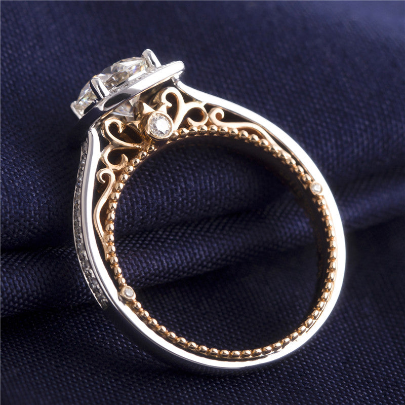 Eco-140 Customization | 18K White & Rose Gold | Cushion-Cut Lab-Grown Diamond 1ct VVS1 | IGI Certified