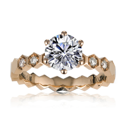 Eco-141   Customization | 18K Gold & Platinum | Lab-Grown Diamond  Round-Cut 1.00ct D VVS1| IGI Certified