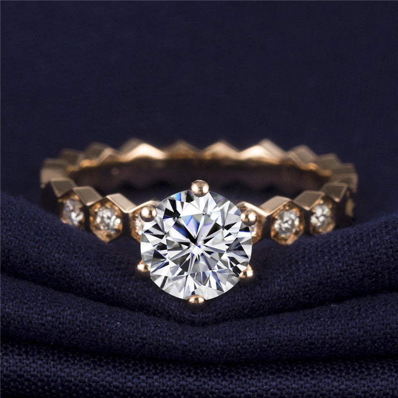 Eco-141   Customization | 18K Gold & Platinum | Lab-Grown Diamond  Round-Cut 1.00ct D VVS1| IGI Certified